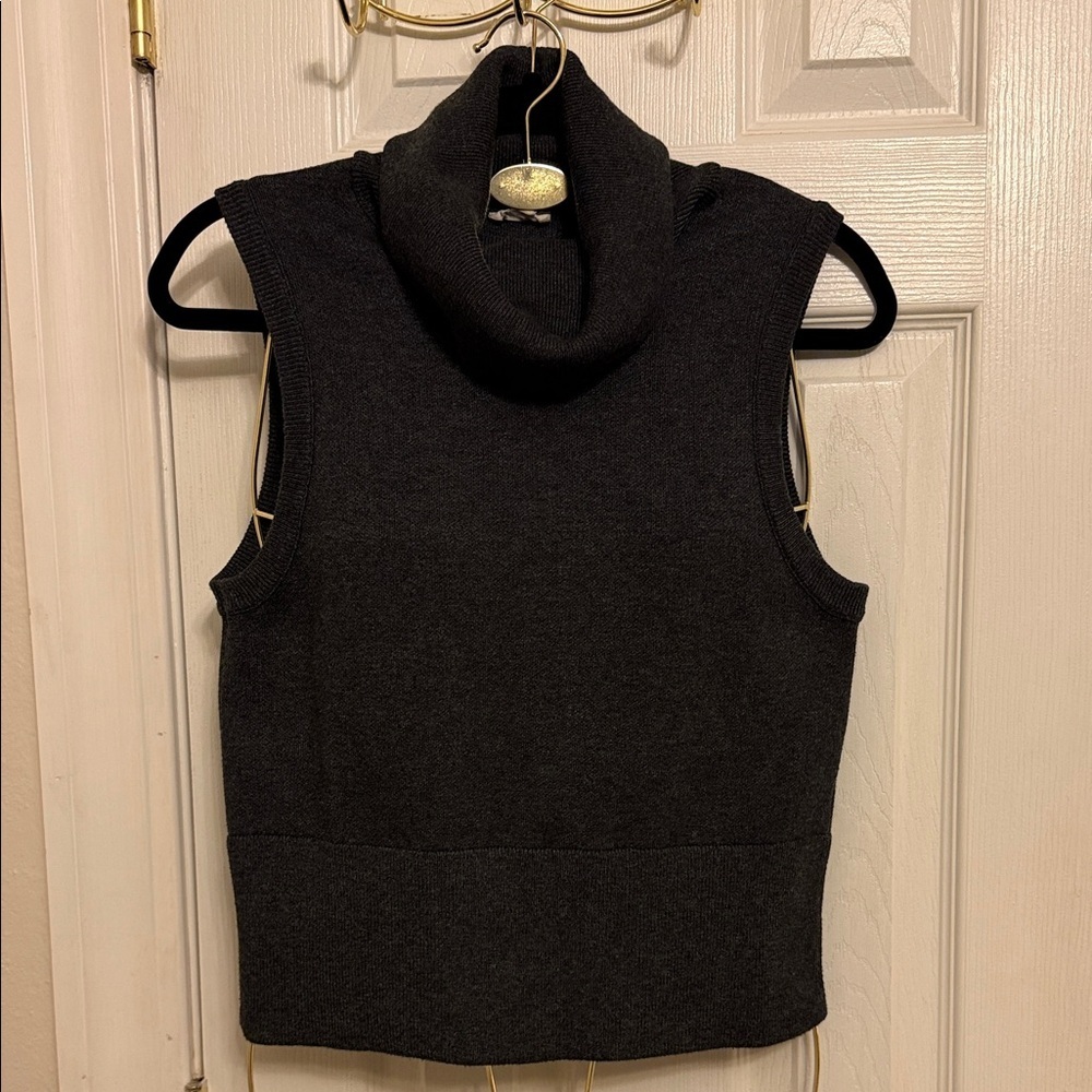 Pilcro Charcoal Sleeveless Cowl Neck Sweater #185